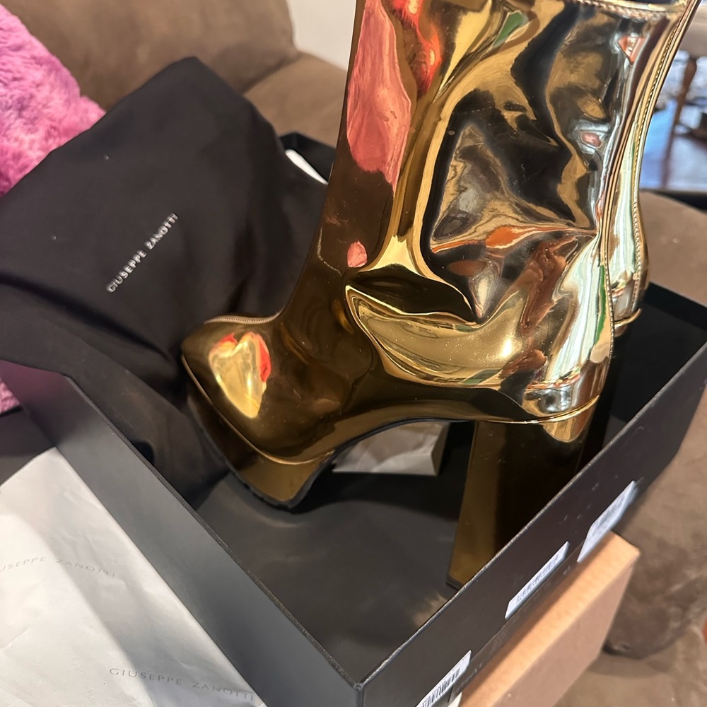 Giuseppe Zanotti Gold Metallic Boots